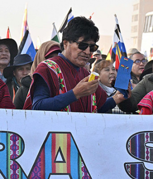 Evo Morales-marcha contra Luis Arce-emol