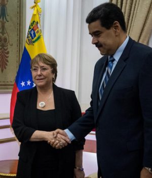michelle bachelet con maduro
