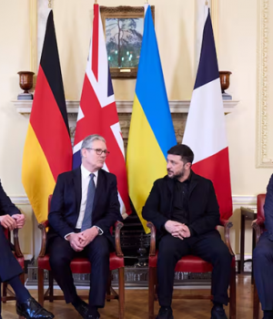 Zelenski con Starmer, Macron y Merz